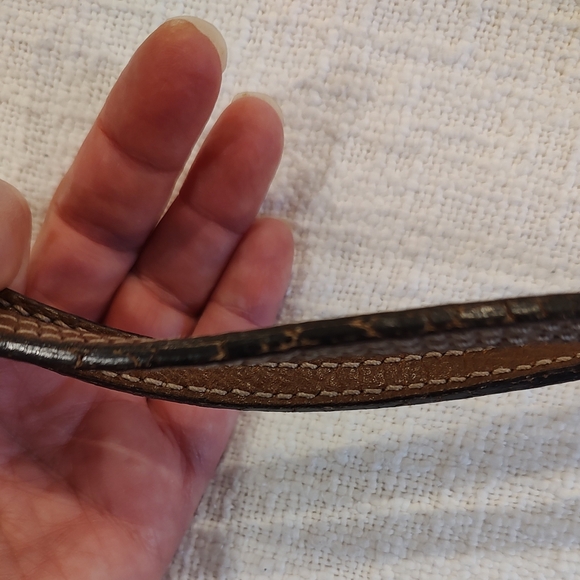 Gucci Bree Dome Tote Bag Brown Leather Cream Canvas Double Straps Zip Closure - Picture 15 of 16